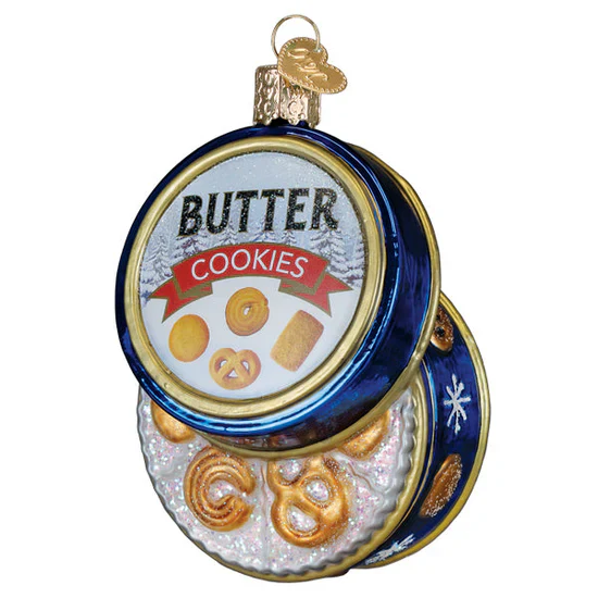 Butter Cookies Tin Ornament, 4" - Image 2