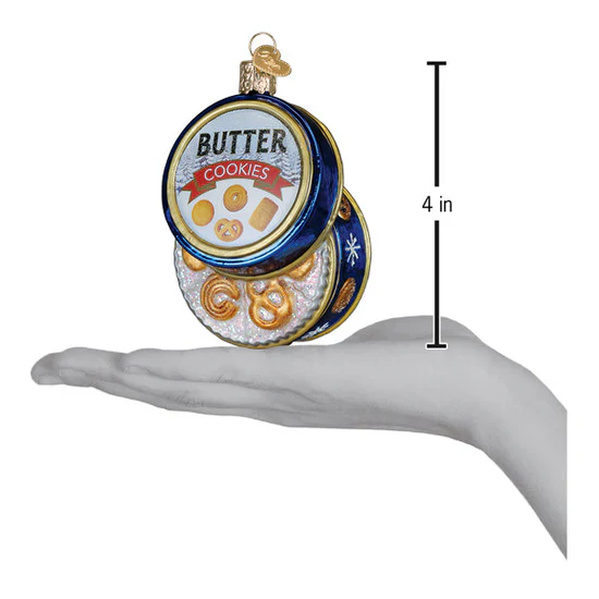 Butter Cookies Tin Ornament, 4" - Image 5