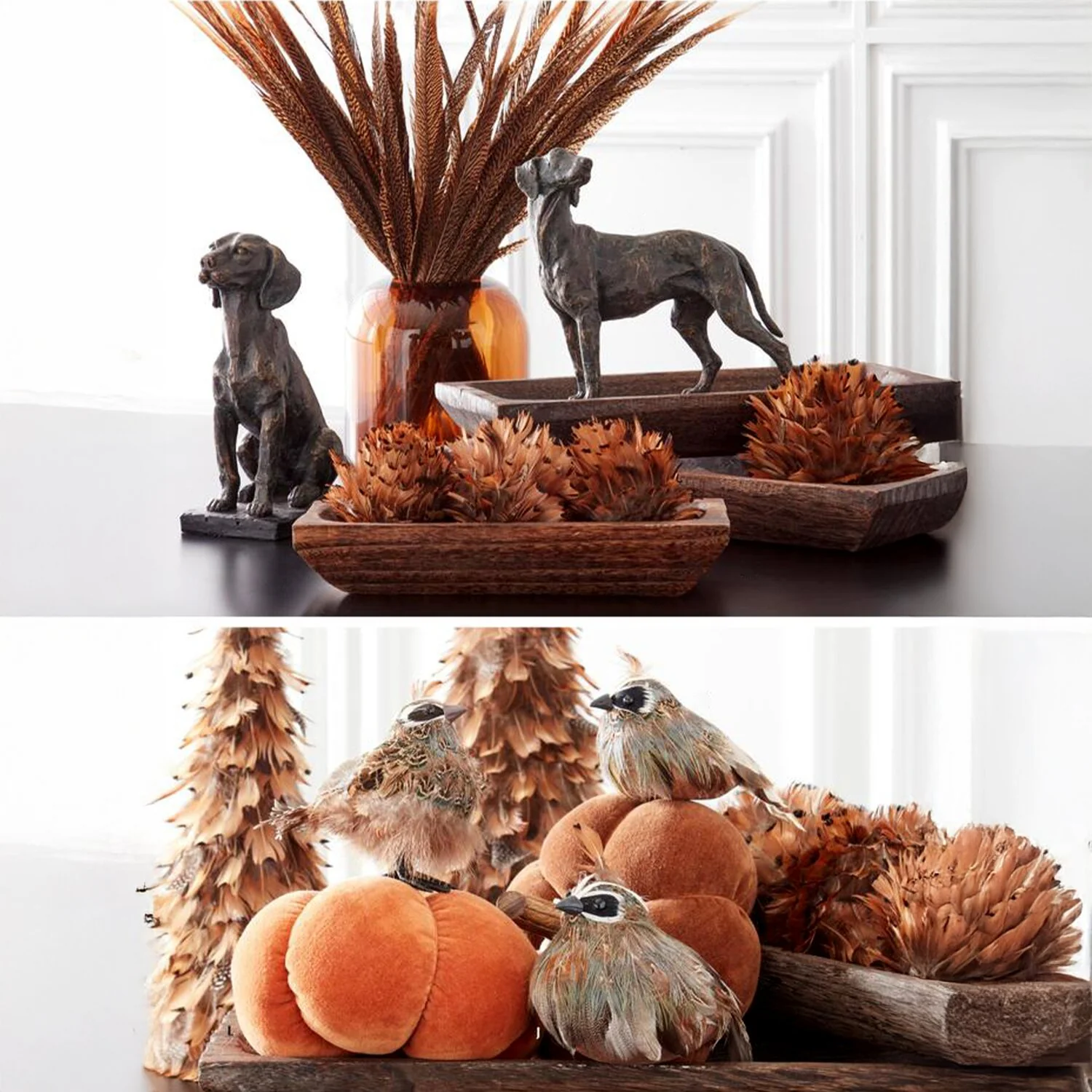 Camel Feathered Cone Trees (Set of 3) - Image 2