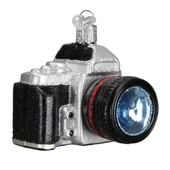 Glass Camera Ornament, 2.5" - Image 2