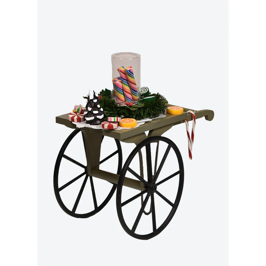 Candy Cart Figurine, 9"