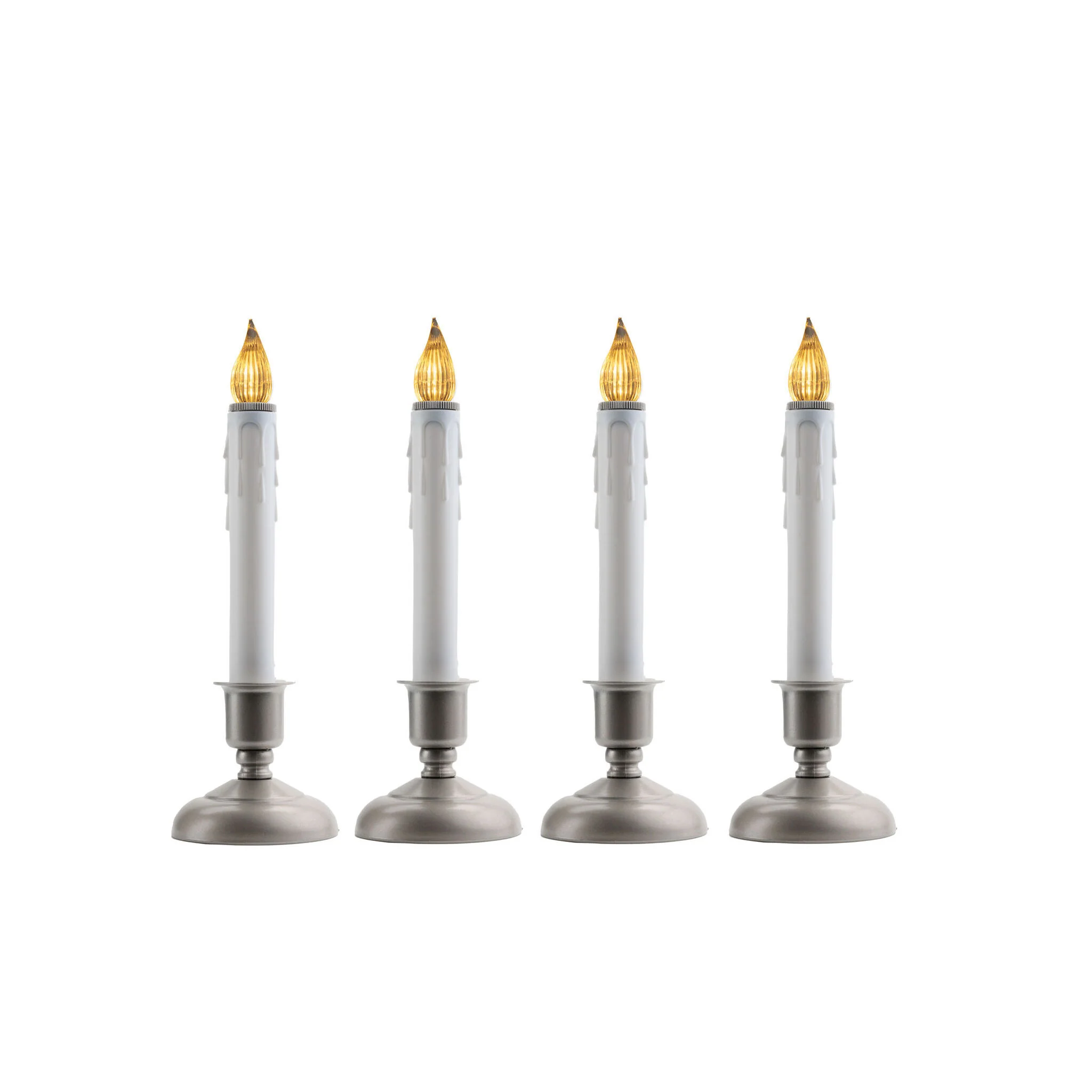Cape Cod Pewter LED Bulb Candle W/ Sensor, 9" (Set of 4)