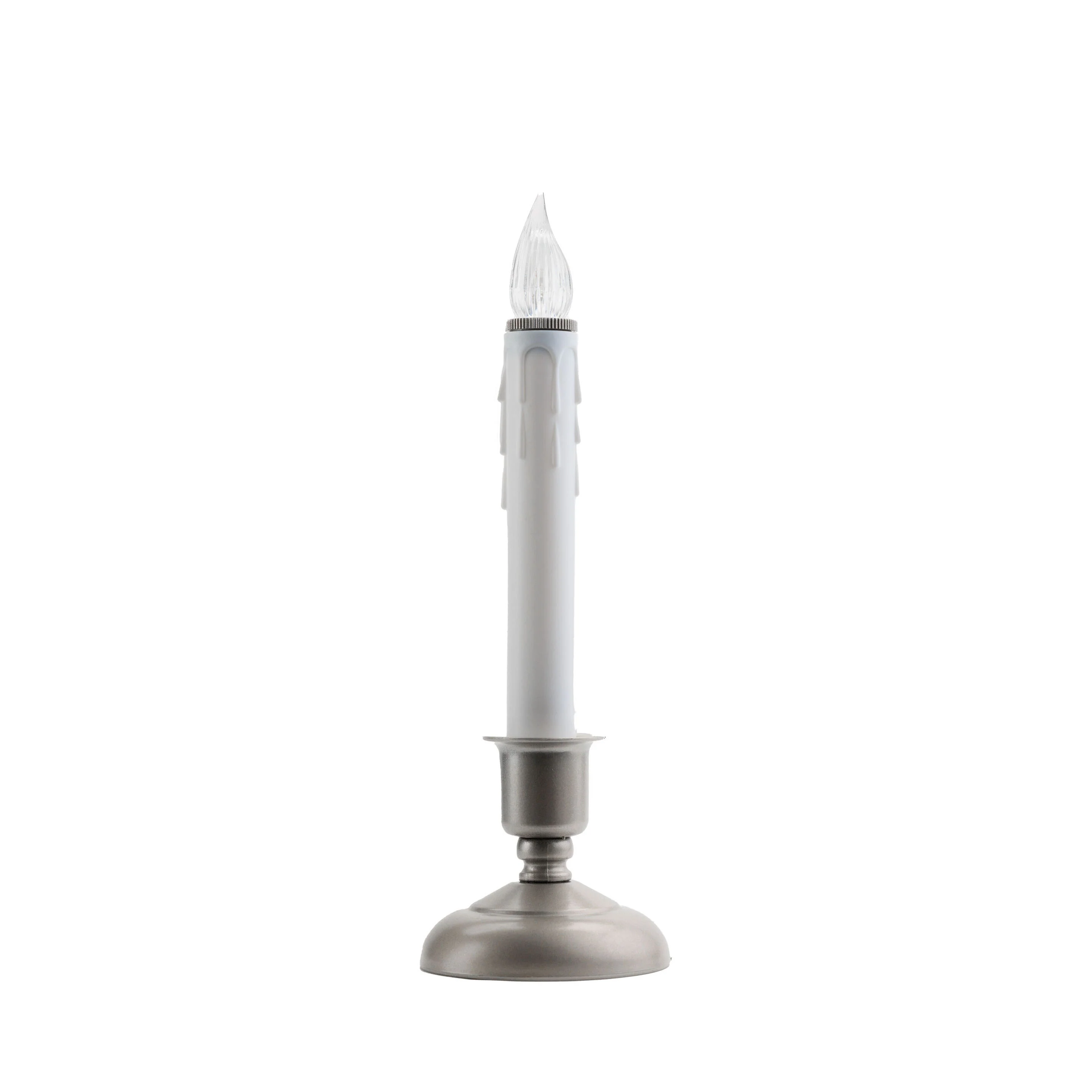 Cape Cod Pewter LED Bulb Candle W/ Timer, 9" (Set of 4) - Image 3