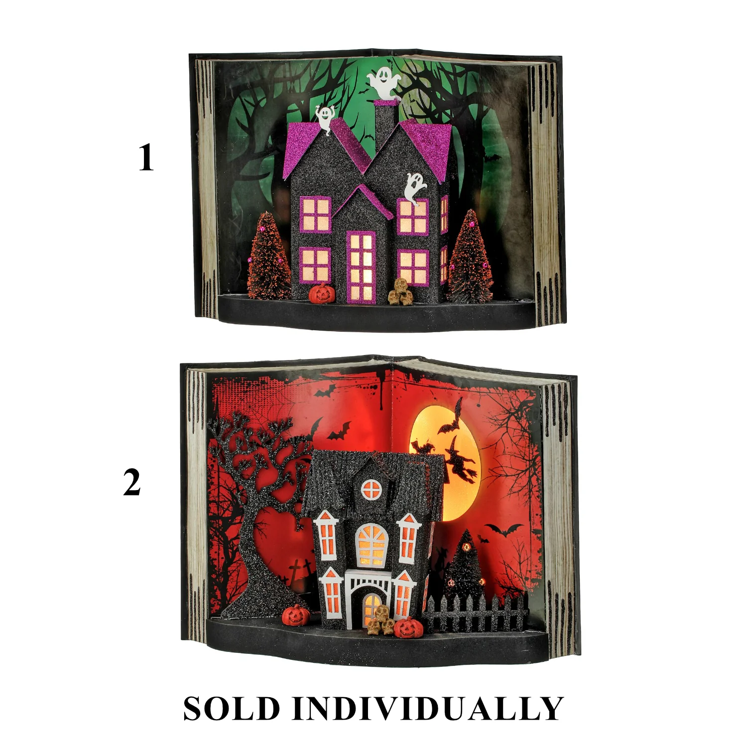 Cardboard LED Halloween Spellbook, 14" (2 styles - sold individually)