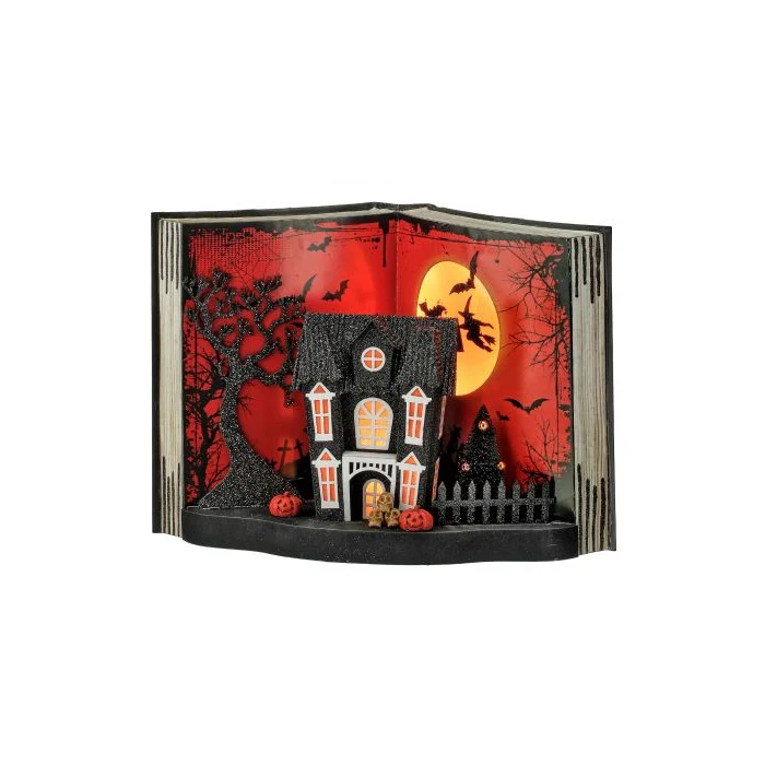 Cardboard LED Halloween Spellbook, 14" (2 styles - sold individually) - Image 3