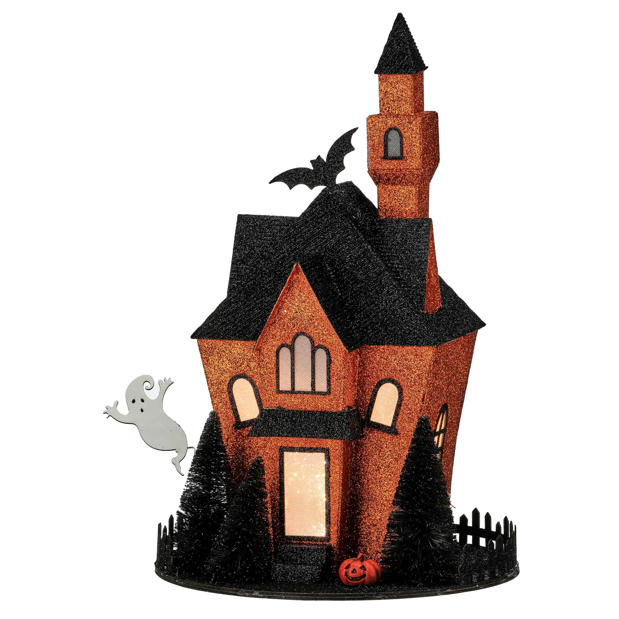 Cardboard LED Haunted House, 13.5"