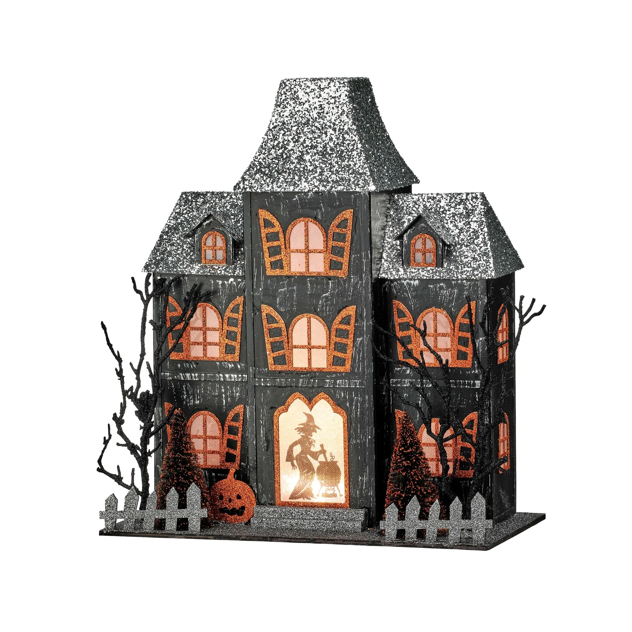 Cardboard LED Witch's House, 14.5"