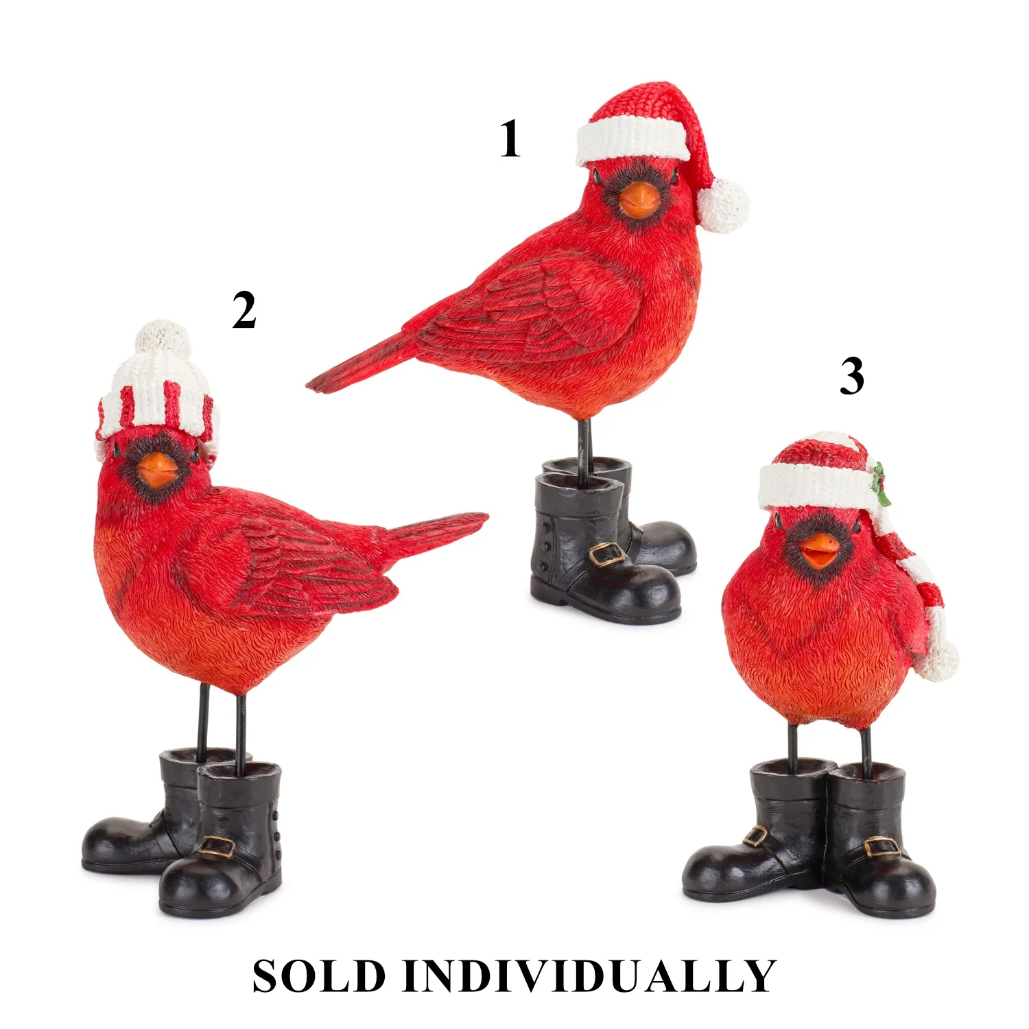 Resin Cardinal w/ Boots, 6" (3 styles - sold individually)