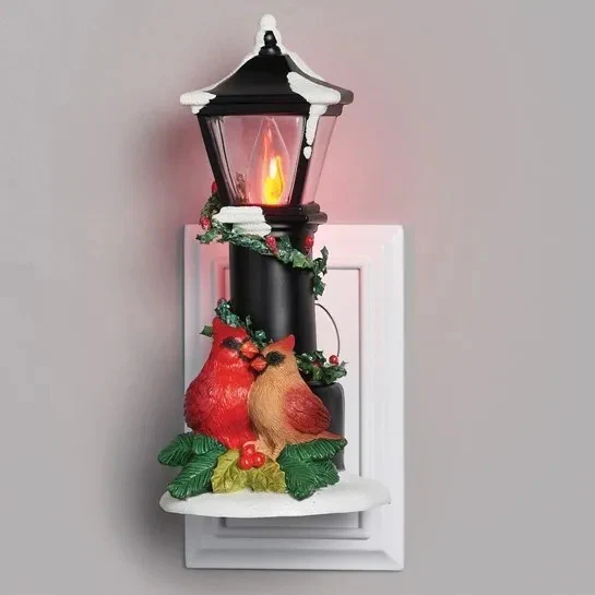 Cardinal Lamppost Night Light, 7" - Image 2