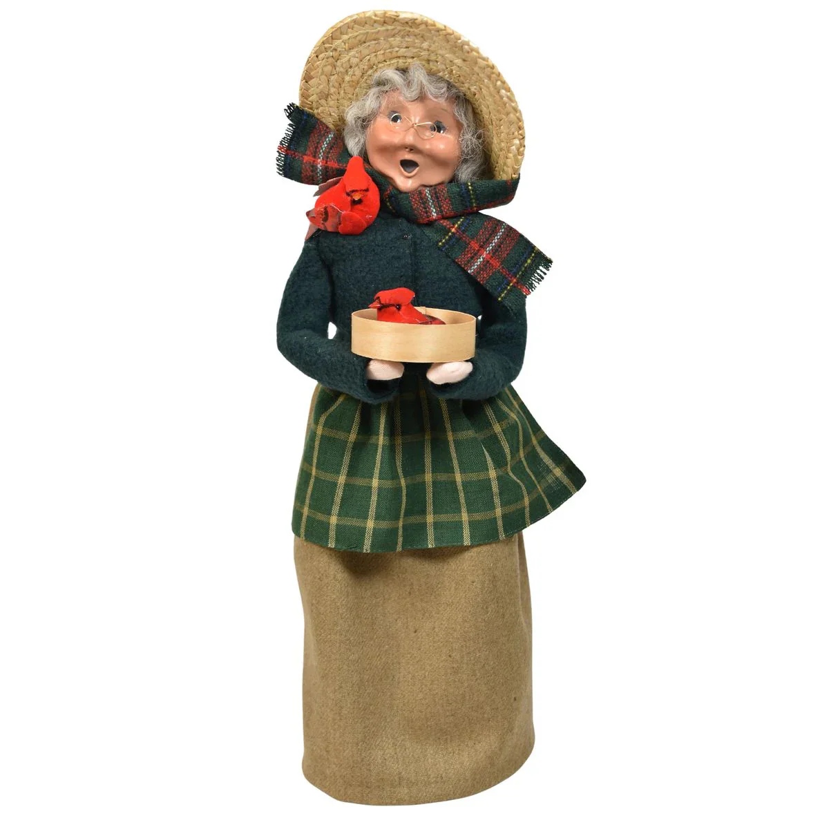 Cardinal Mrs Claus Caroler Figurine, 13"