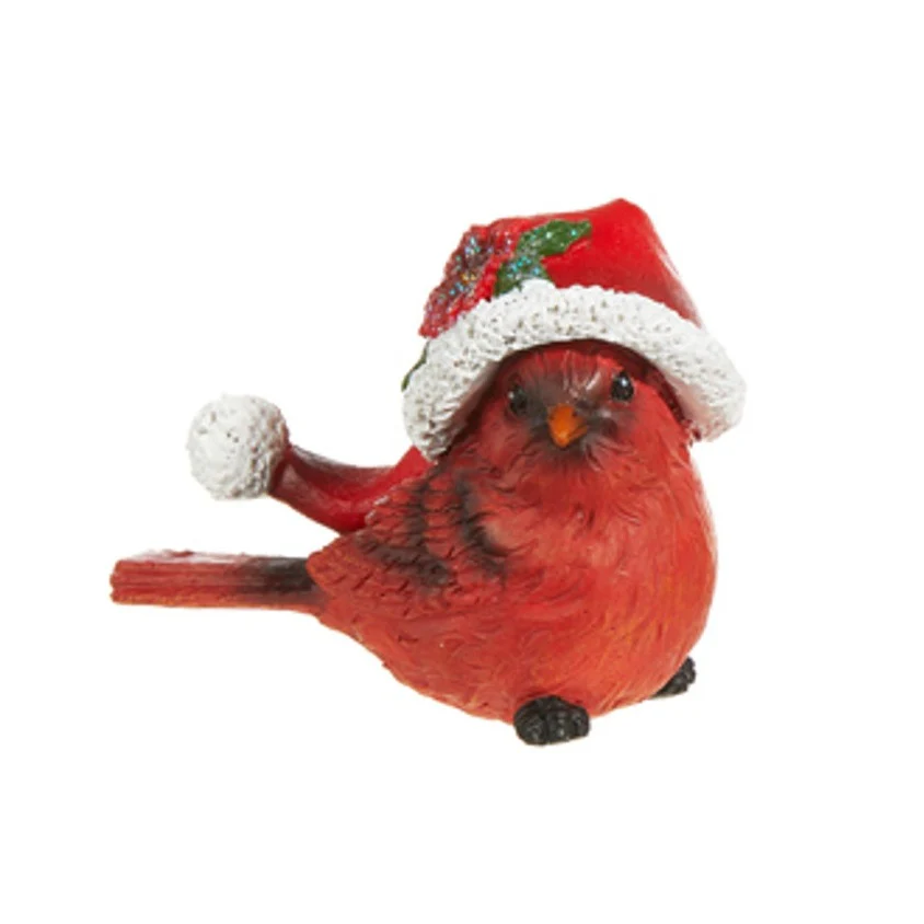 Cardinal w/ Santa Hat, 4" (3 styles - sold individually) - Image 2