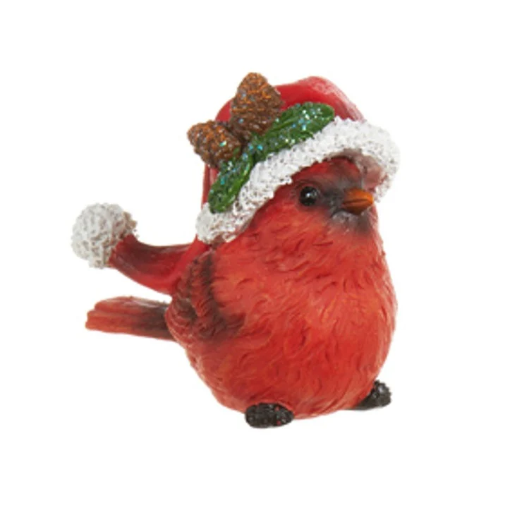 Cardinal w/ Santa Hat, 4" (3 styles - sold individually) - Image 4