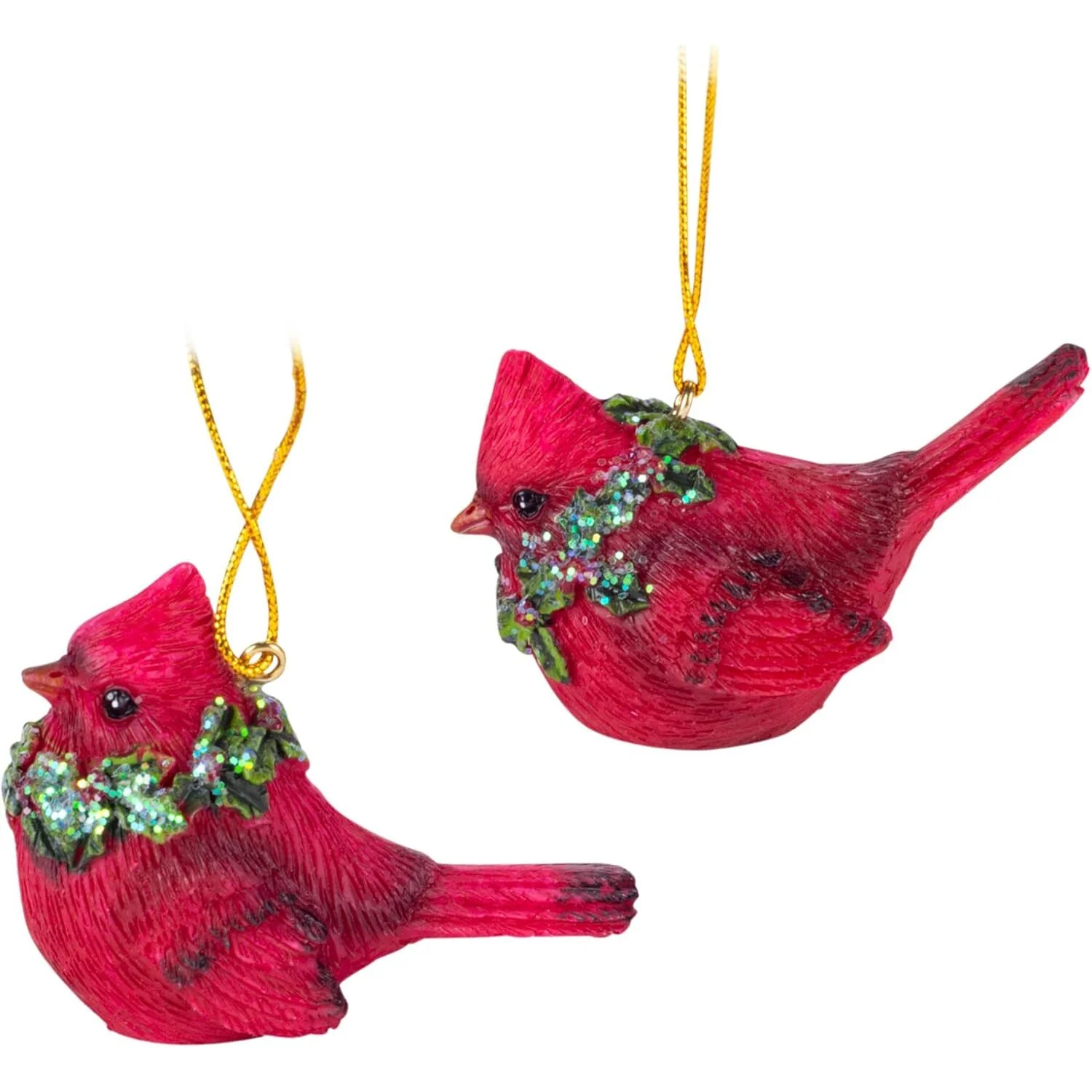 Cardinal W/ Wreath Ornament, 2.5" (2 styles - sold individually) - Image 4
