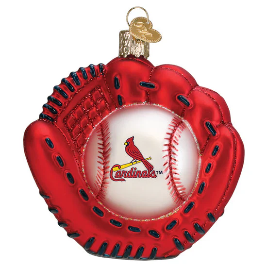 Cardinals Baseball Mitt Ornament, 3.75" - Image 2