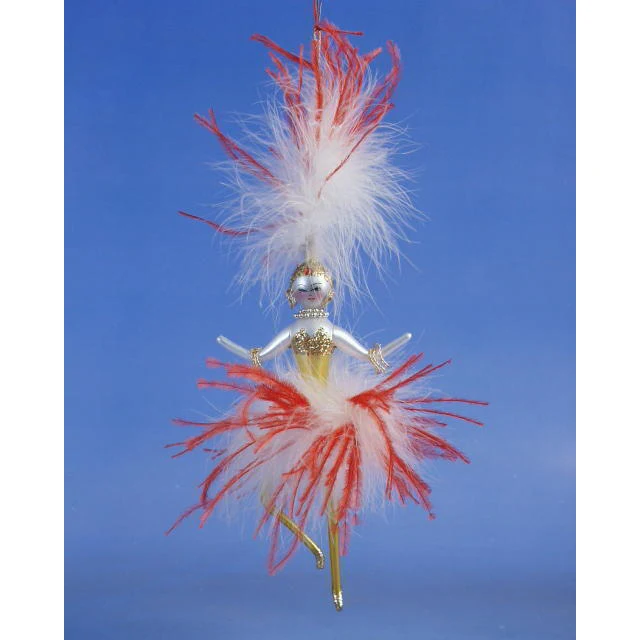 Carnival Showgirl Glass Ornament