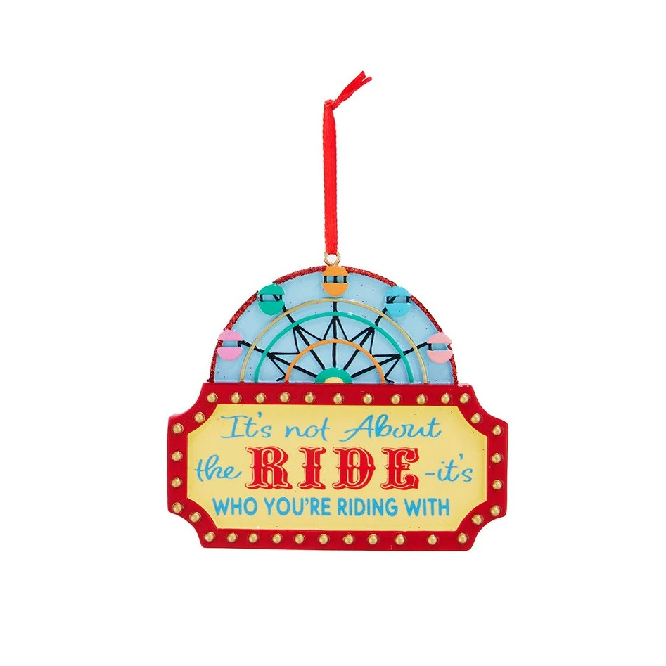 Carnival Sign With Sayings Ornament, 4" (3 styles - sold individually) - Image 2