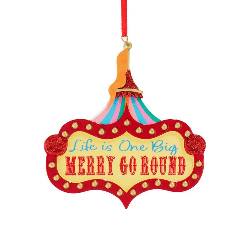 Carnival Sign With Sayings Ornament, 4" (3 styles - sold individually) - Image 4