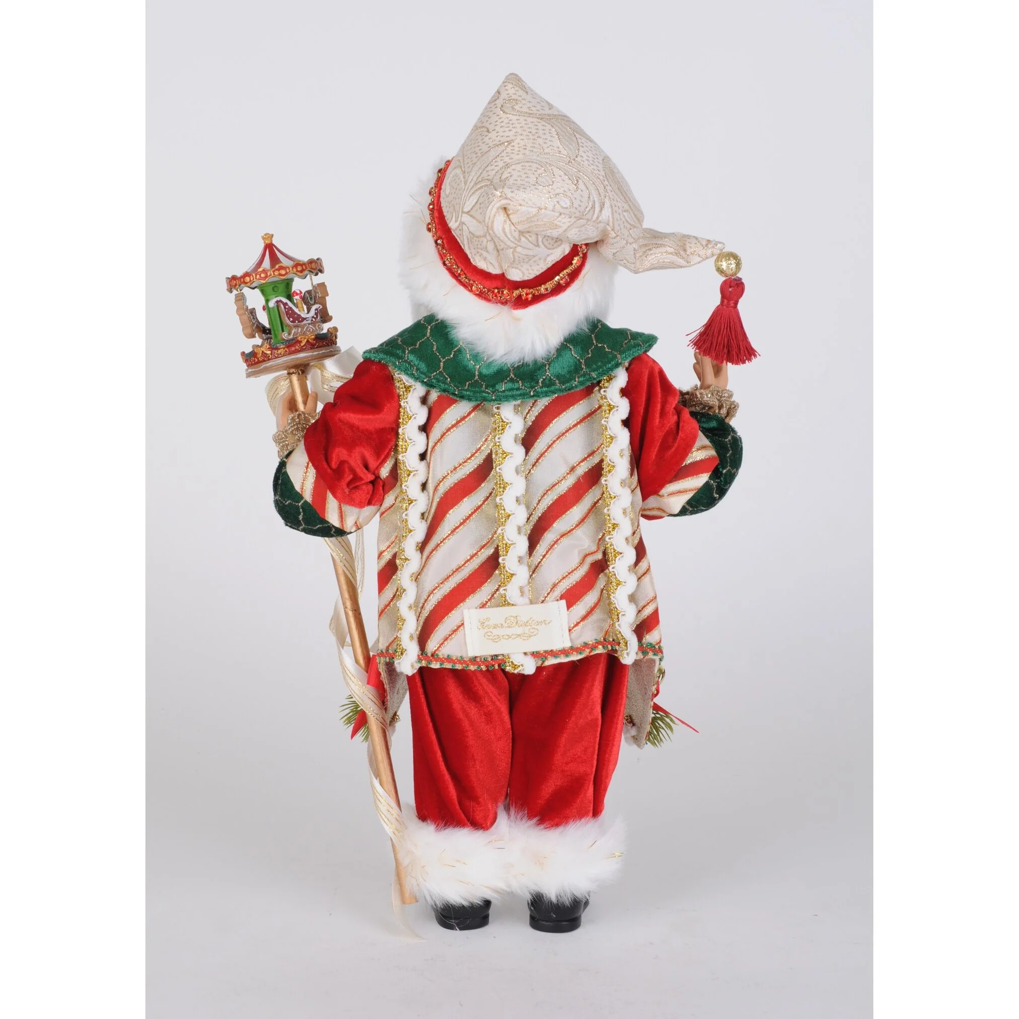 Carousel Christmas Santa Figurine, 18" - Image 2