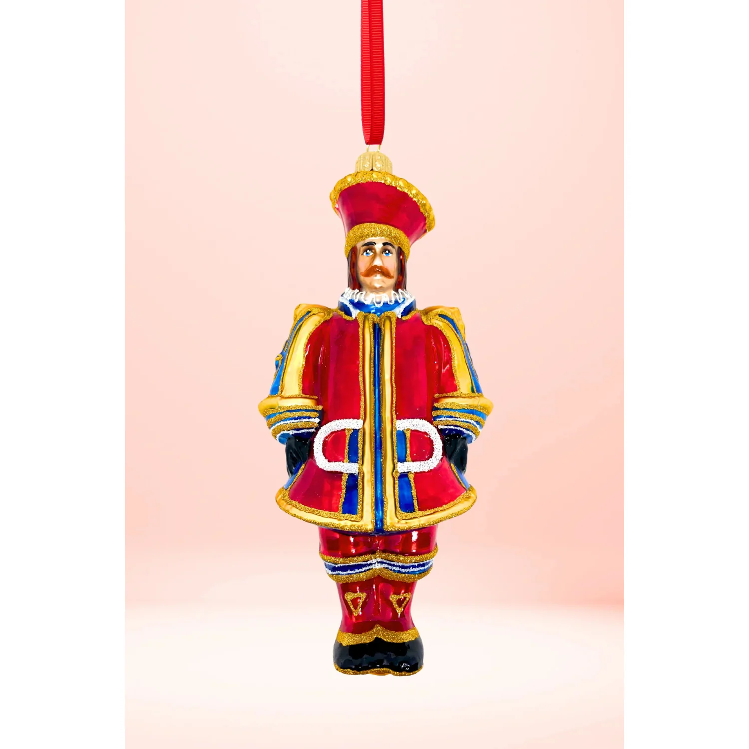 Carretto King Glass Christmas Ornament, 6.5"