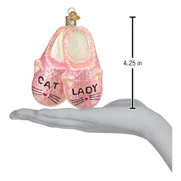 Cat Lady Slippers Ornament - Image 5