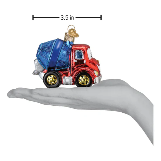 Cheerful Cement Truck Ornament, 3.5" - Image 5