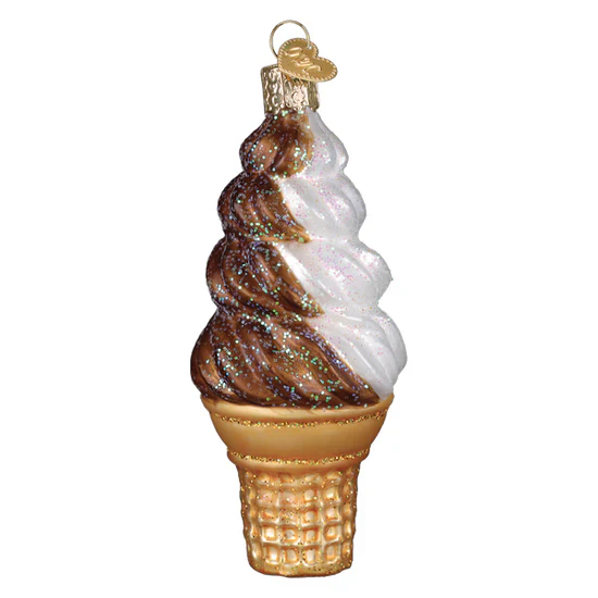 Chocolate Swirl Soft Serve Ornament, 4.25" - Image 4