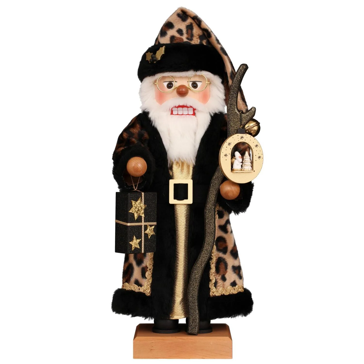 Christian Ulbricht Nutcracker - Leopard Santa Figurine, 18.9"