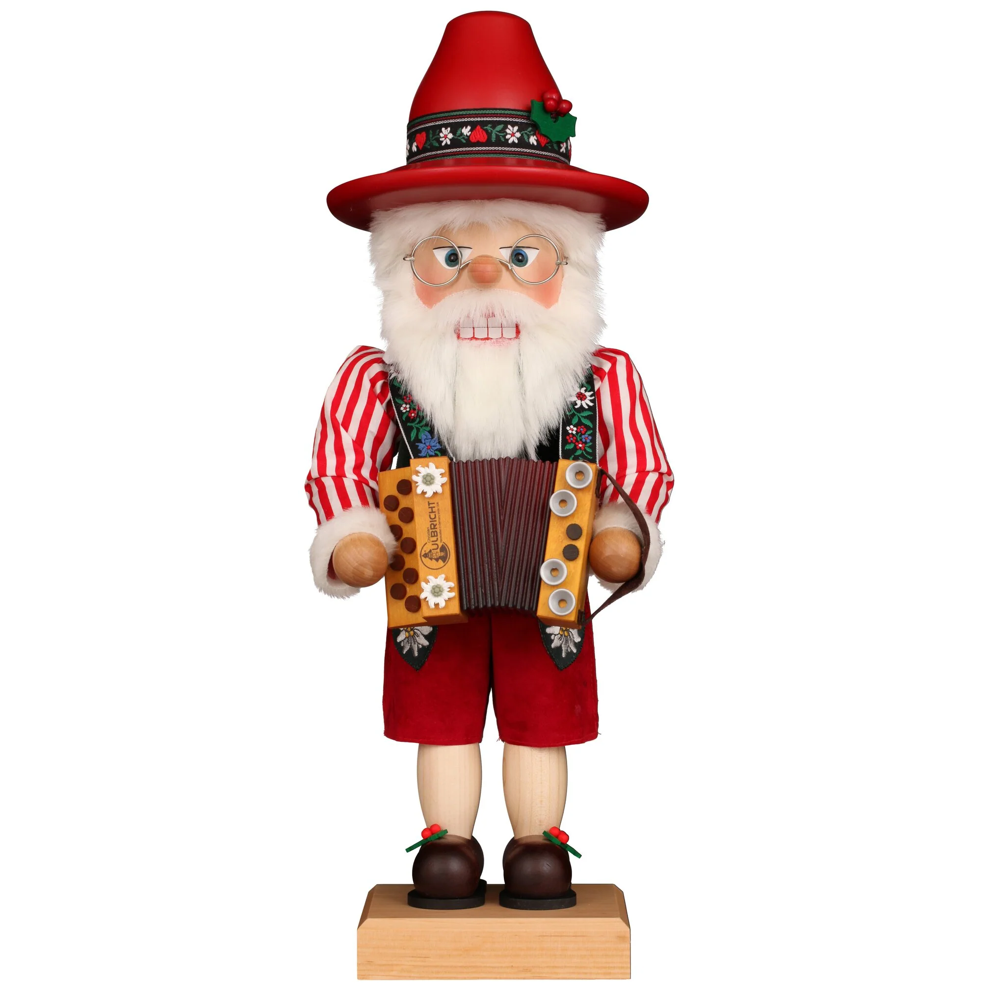 Christian Ulbricht Premium Nutcracker Figurine - Bavarian With Concertina, 19.3"