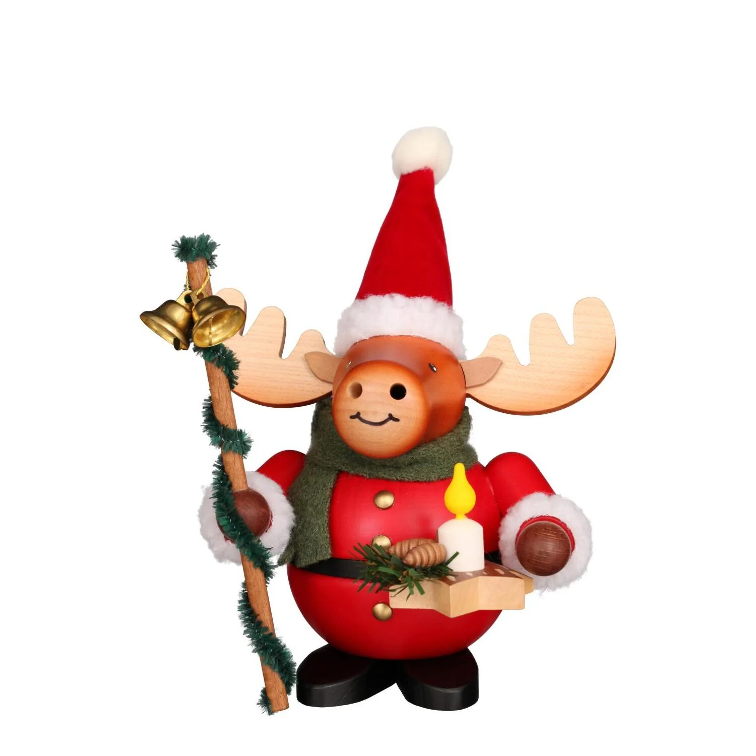 Christian Ulbricht Smoker - Elk Santa Figurine, 8.3"