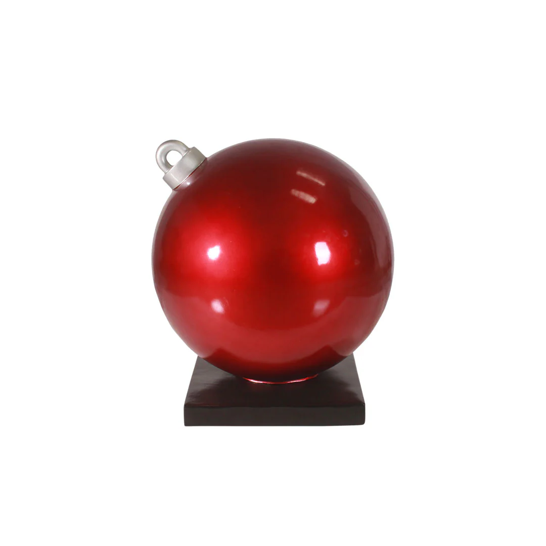 Large Fiberglass Christmas Ball Ornament, 24" to 47" - Image 3