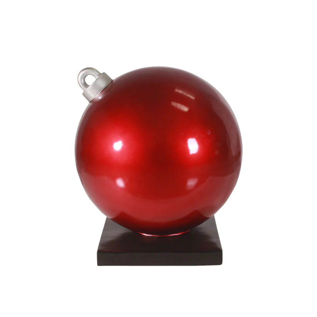 Large Fiberglass Christmas Ball Ornament, 24" to 47" - Image 6