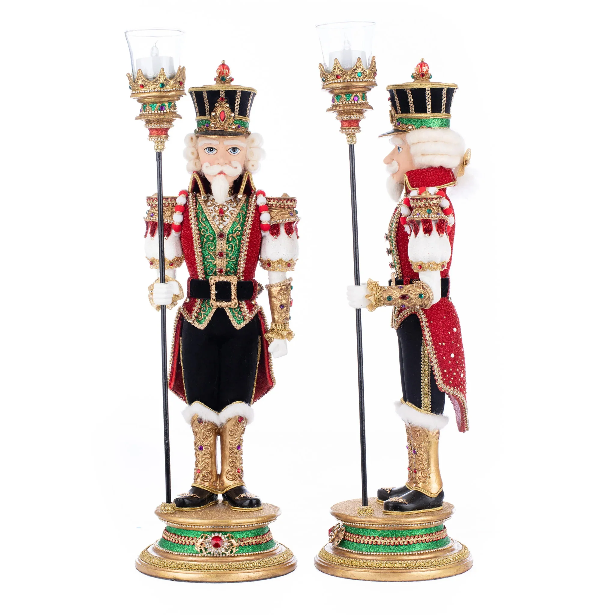 Christmas Ball Nutcracker Votive Guard Figurine, 21.25" (2 styles - sold individually) - Image 3