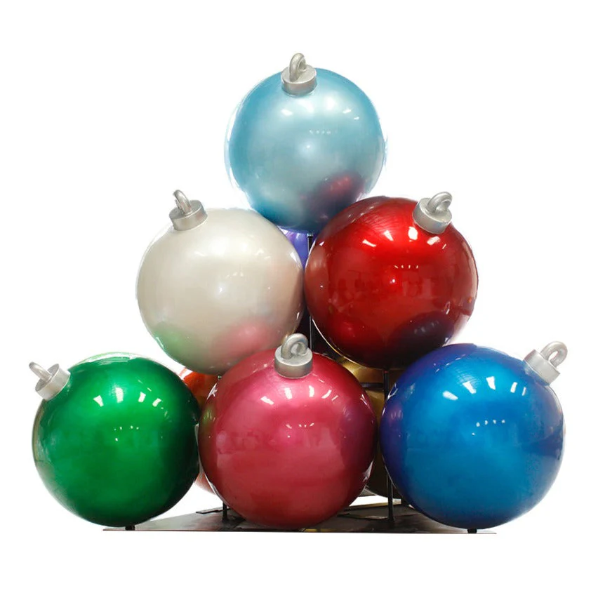Giant Christmas Ball Stack Decoration w/Fiberglass, 118" - Image 2