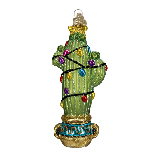 Christmas Cactus Ornament, 4.5" - Image 2