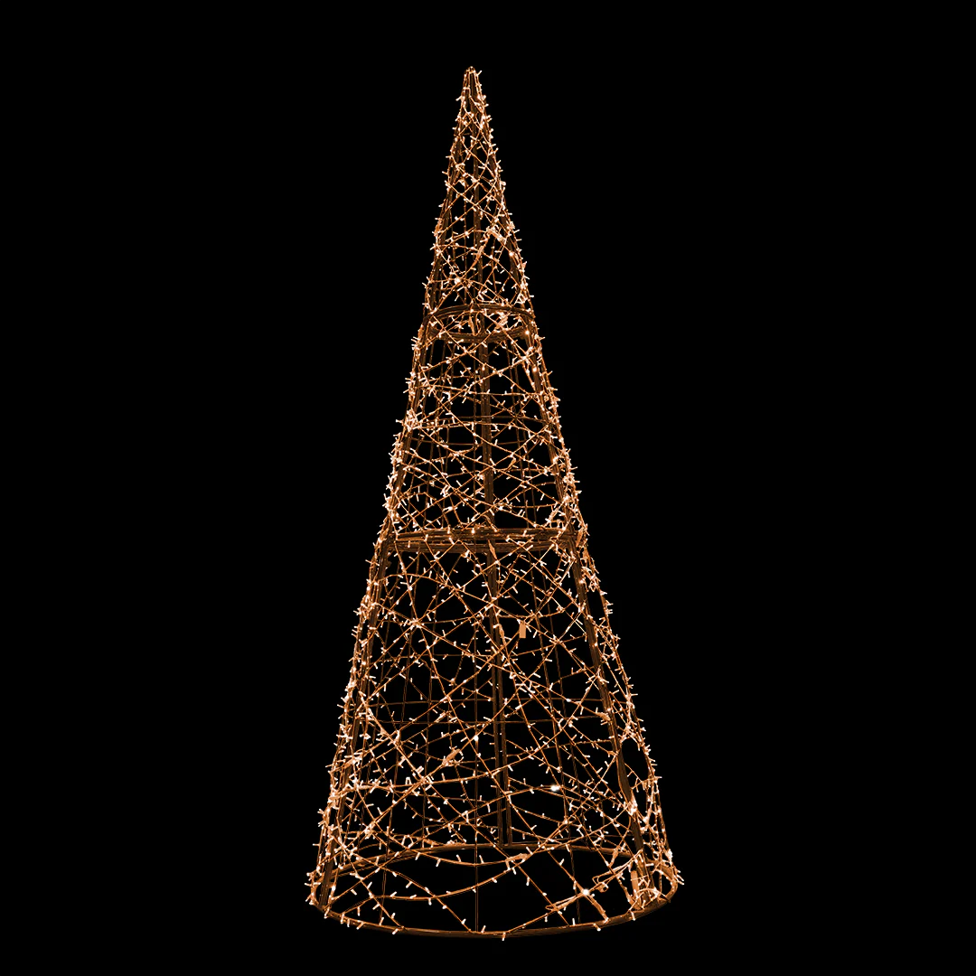 Giant Christmas Cone Struct Tree, LED Lit (Warm White), 15ft