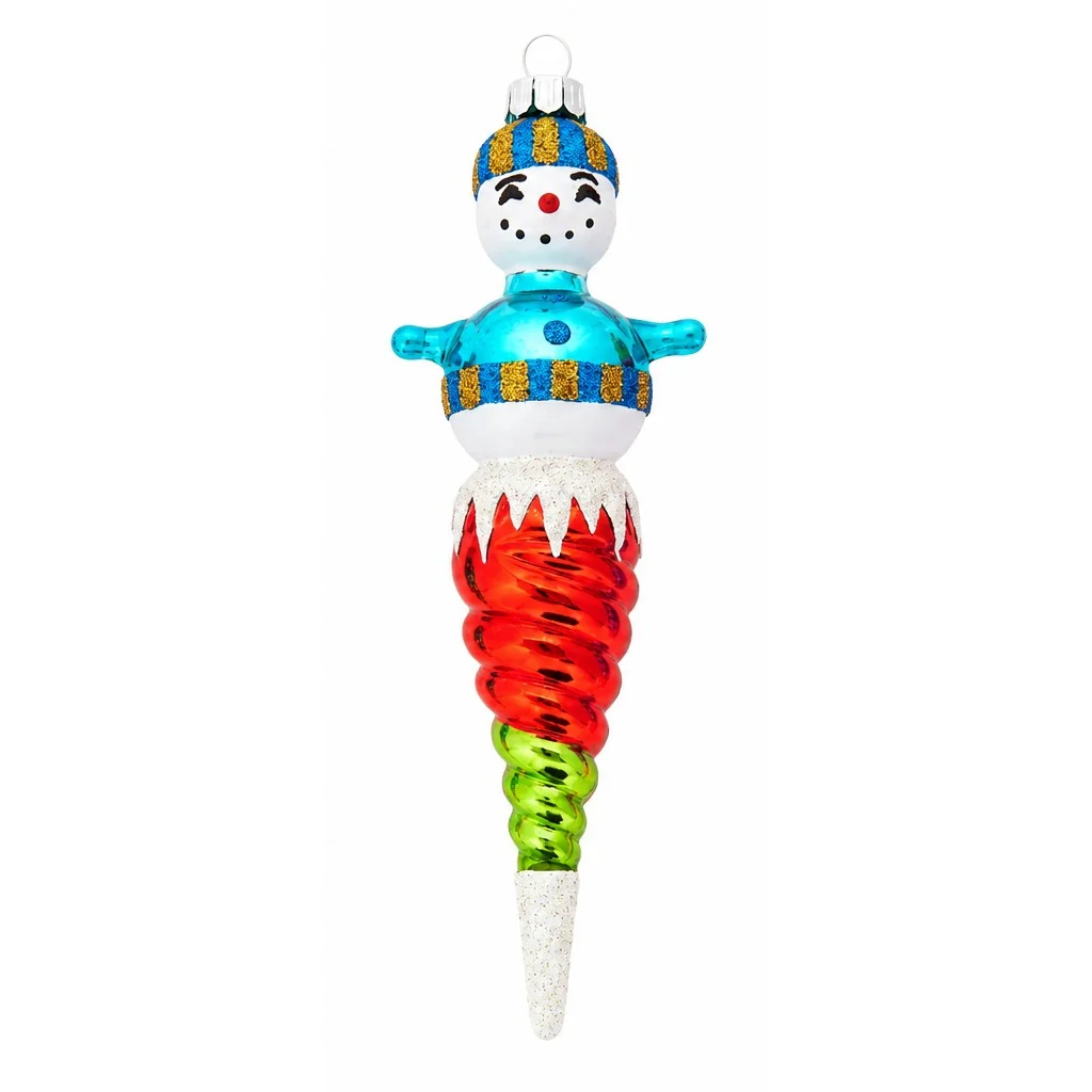 Christmas Confetti Santa Icicle Ornament, 7" (3 styles - sold individually) - Image 3