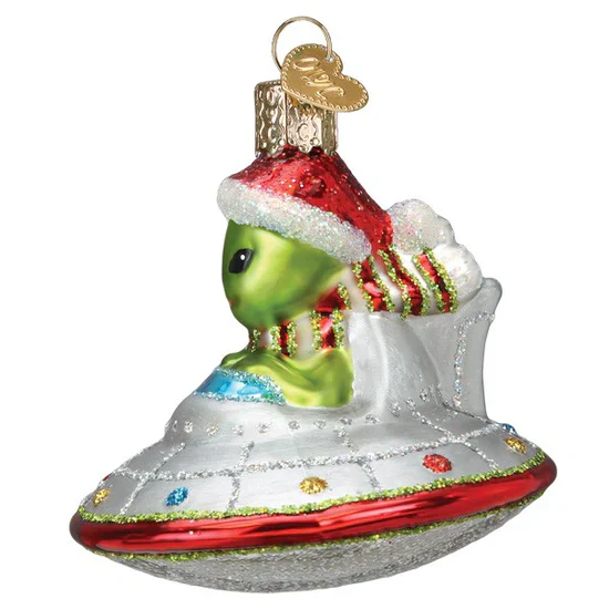 Christmas UFO Ornament, 3" - Image 4