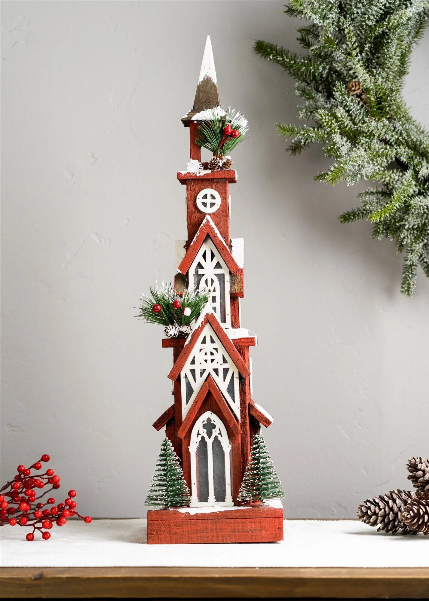 Lighted Church, 24.25" - Image 2