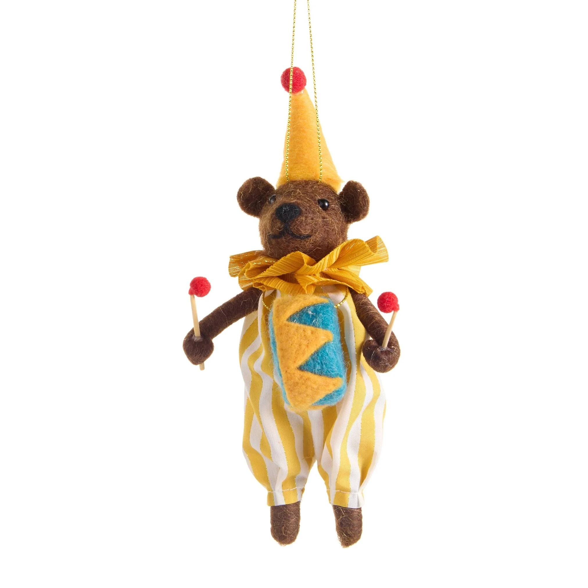 Circus Bear Ornament, 7" (2 styles - sold individually) - Image 3
