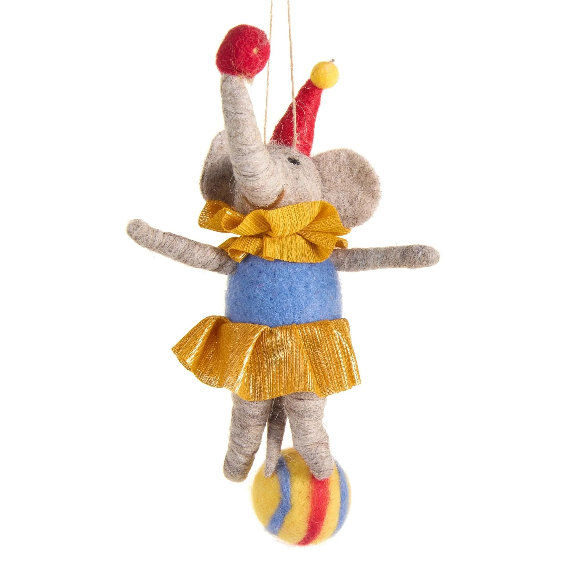 Circus Elephant Ornament, 7" (2 styles - sold individually) - Image 2