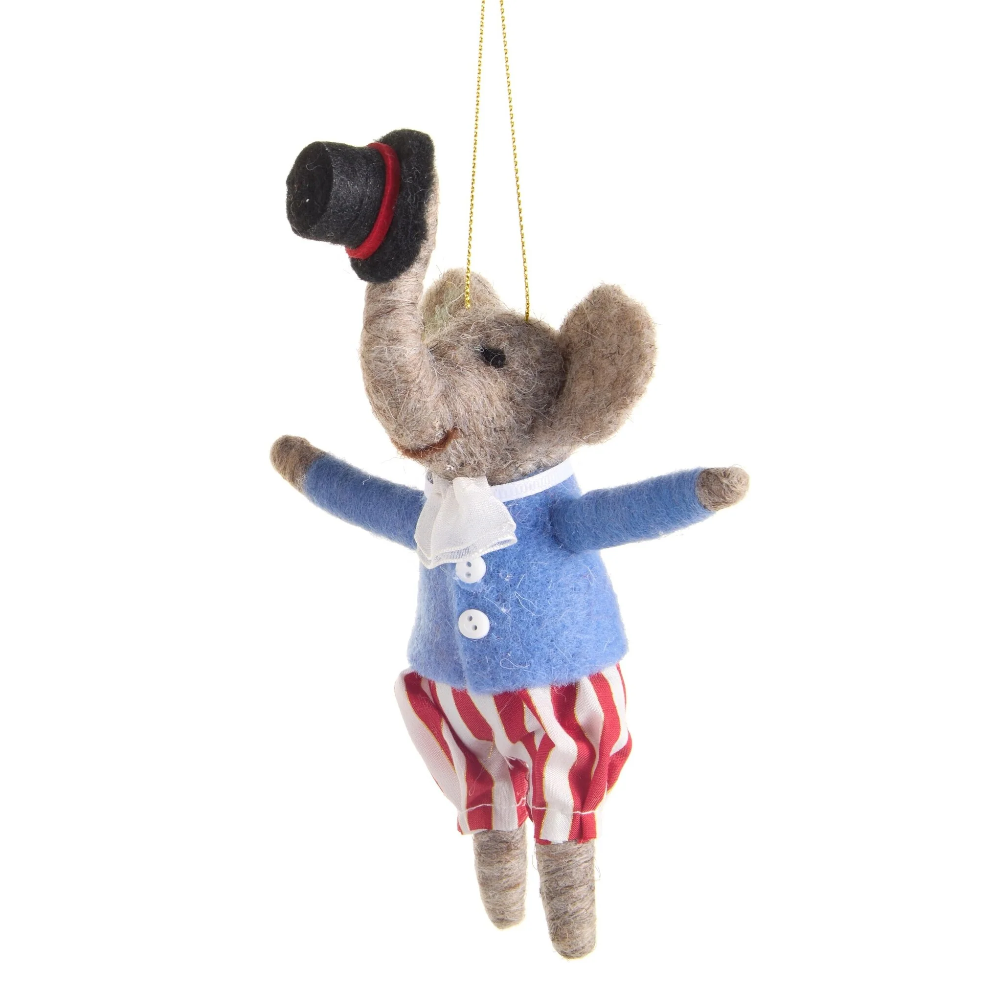 Circus Elephant Ornament, 7" (2 styles - sold individually) - Image 3