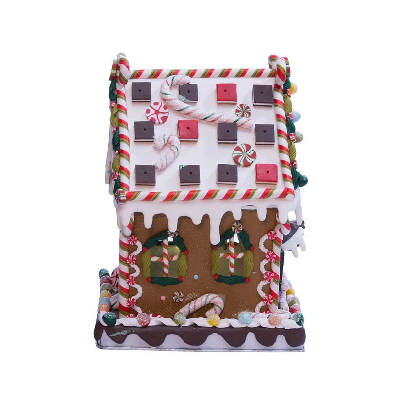 Claydough Candy Lighted House Figurine, 8.75" - Image 3