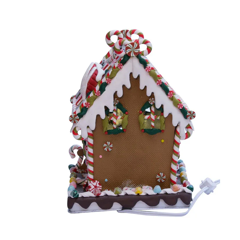 Claydough Candy Lighted House Figurine, 8.75" - Image 4