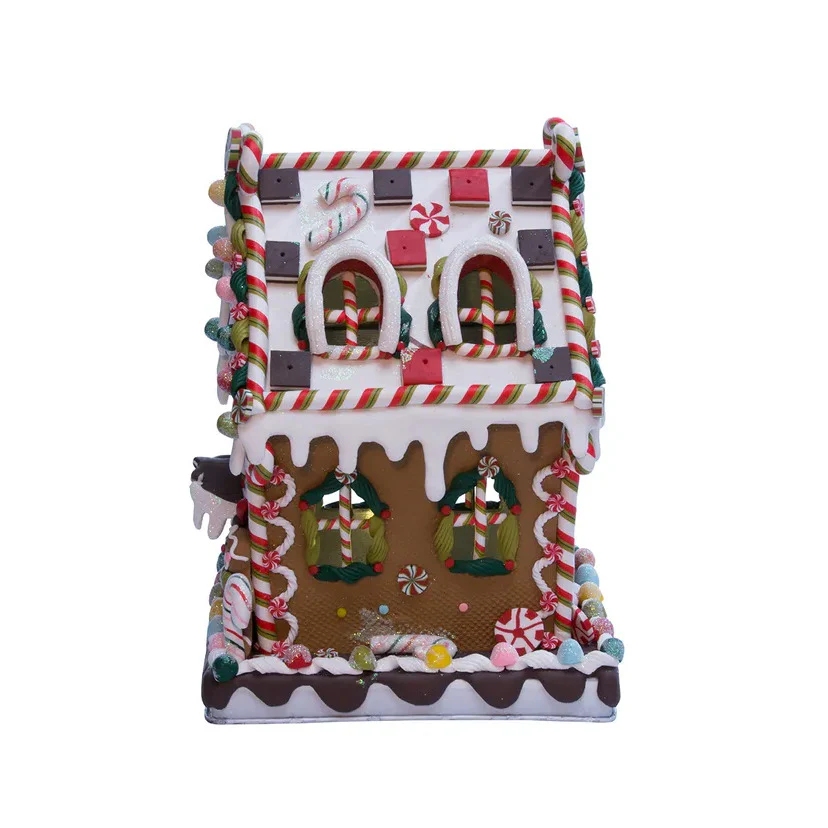 Claydough Candy Lighted House Figurine, 8.75" - Image 5