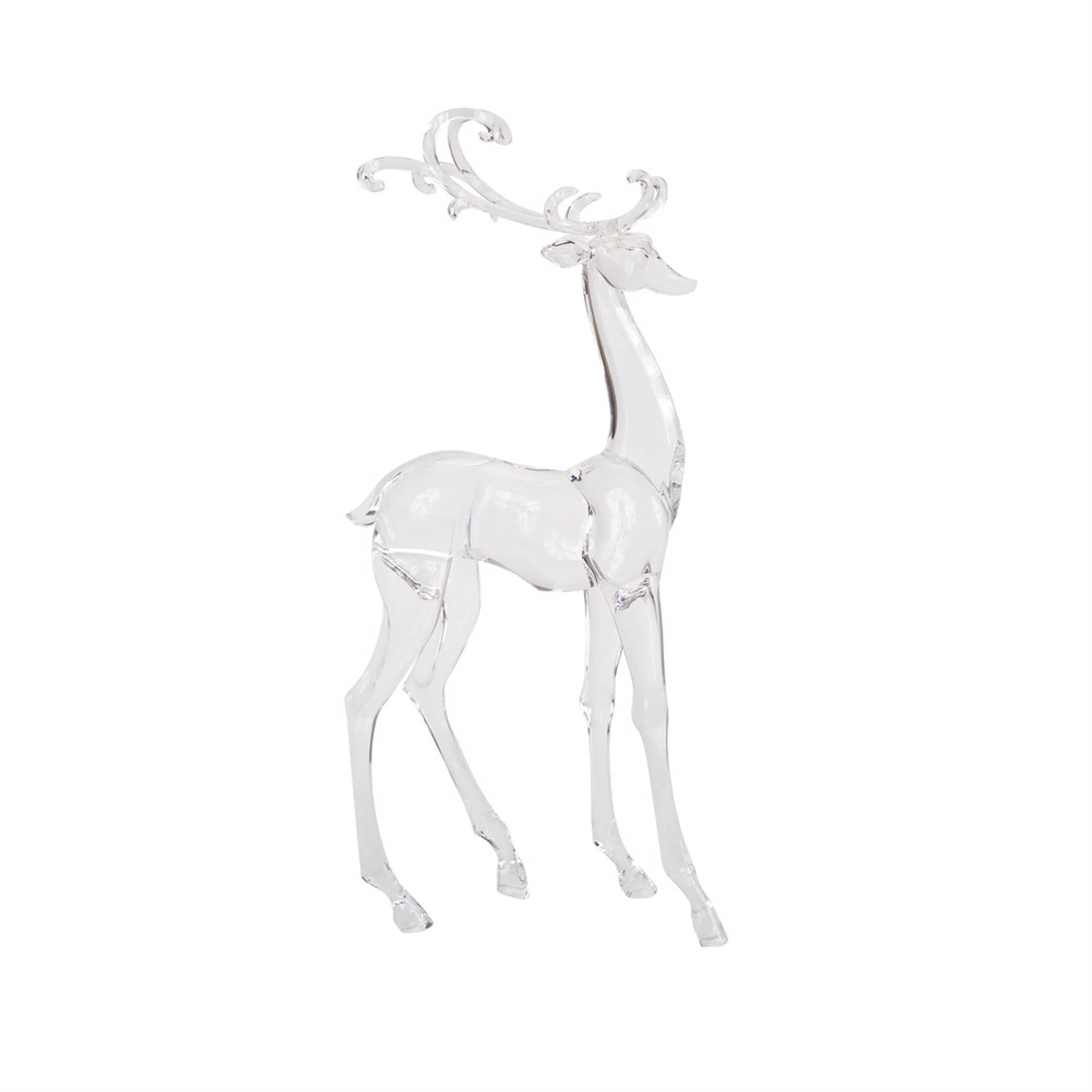 Clear Acrylic Deer Figurine, 10.75 - 17.75" (2 styles - sold individually) - Image 3