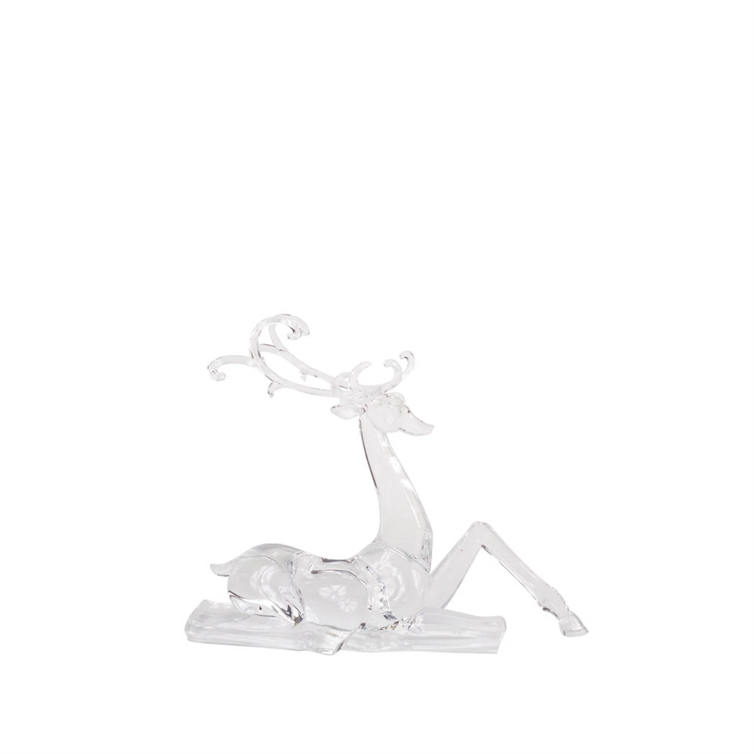 Clear Acrylic Deer Figurine, 10.75 - 17.75" (2 styles - sold individually) - Image 4