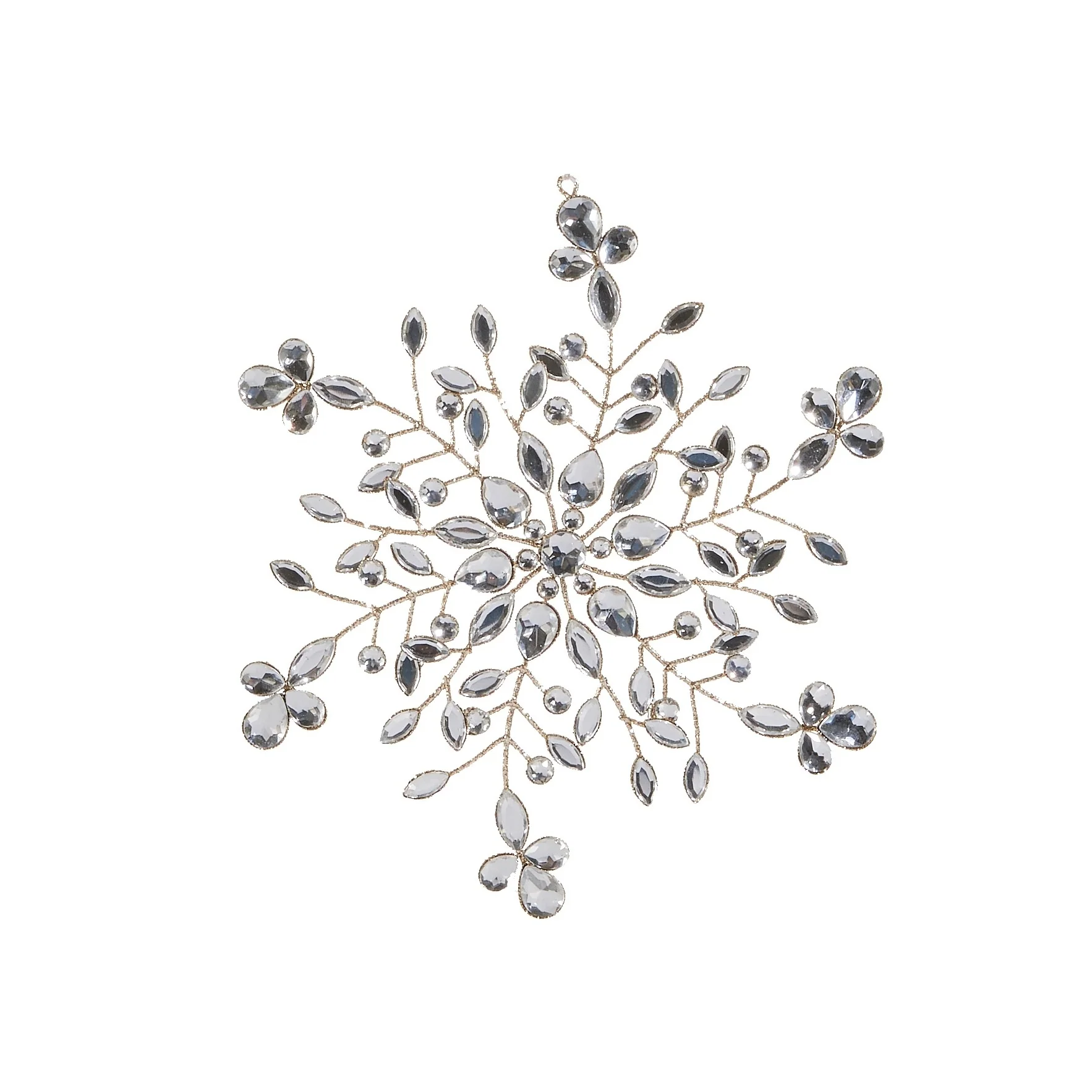 Clear Jeweled Snowflake Ornament, 10.5" (3 styles - sold individually) - Image 2