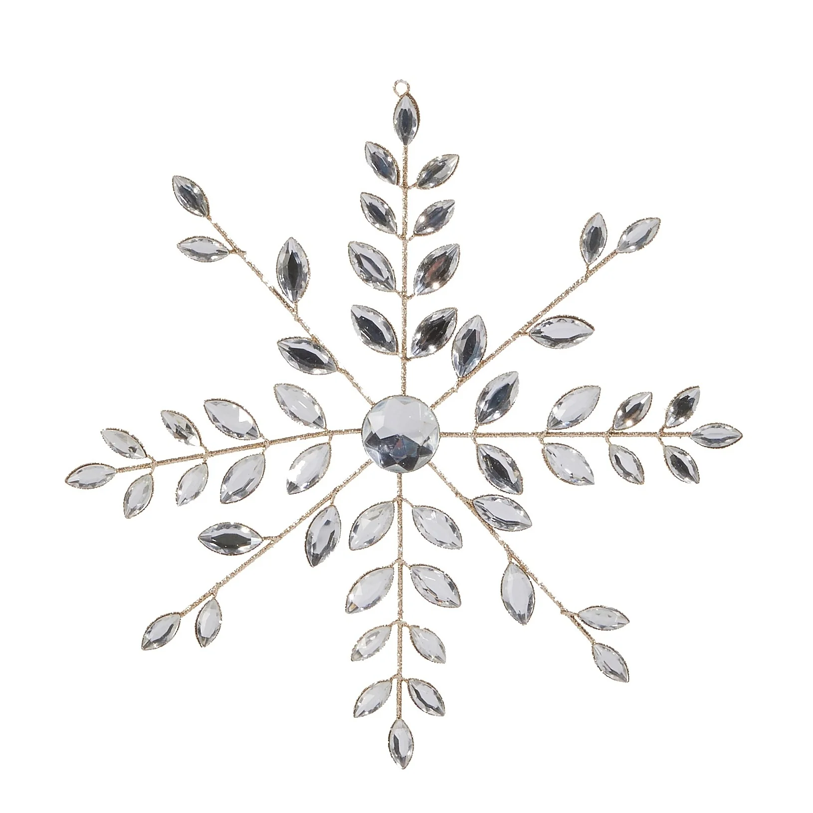 Clear Jeweled Snowflake Ornament, 10.5" (3 styles - sold individually) - Image 3