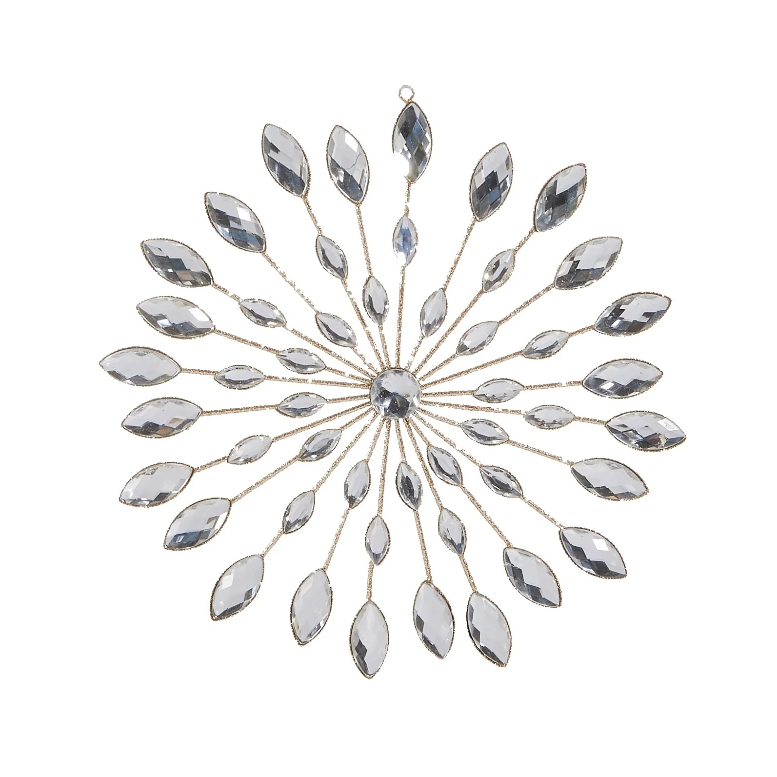 Clear Jeweled Snowflake Ornament, 10.5" (3 styles - sold individually) - Image 4