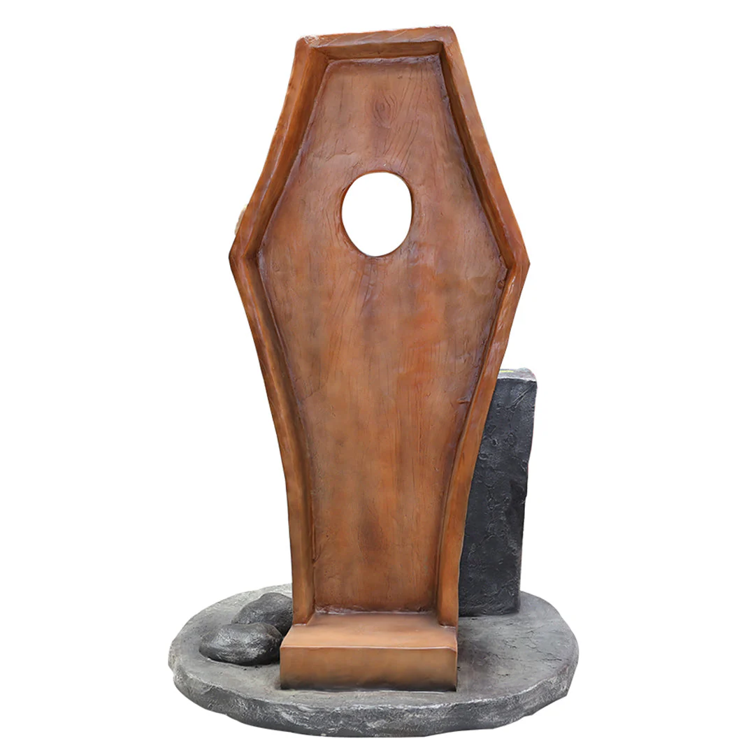 Lifesize Fiberglass Coffin Photo Op, 73" - Image 4